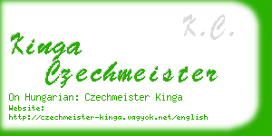 kinga czechmeister business card
